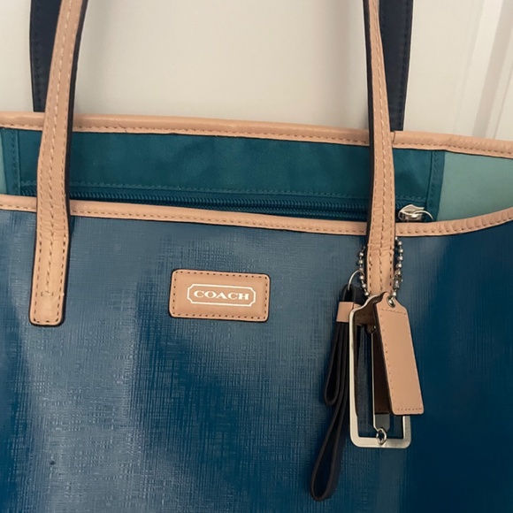 Coach Blue Tote Bag - Picture 2 of 6